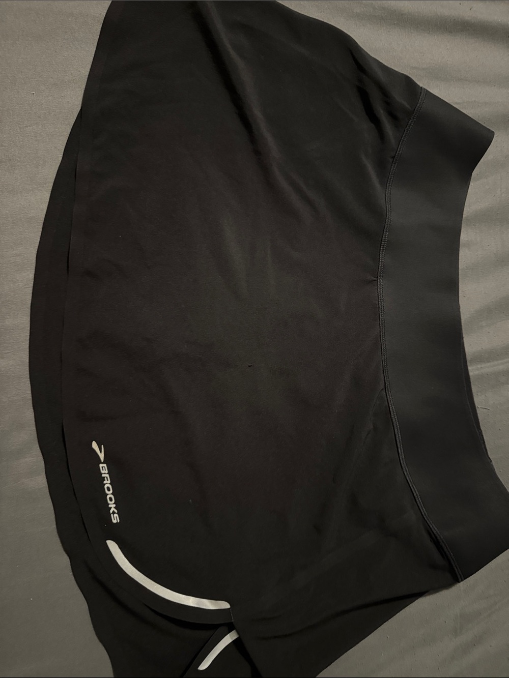Brooks Black Running Skirt with Reflective Accents
